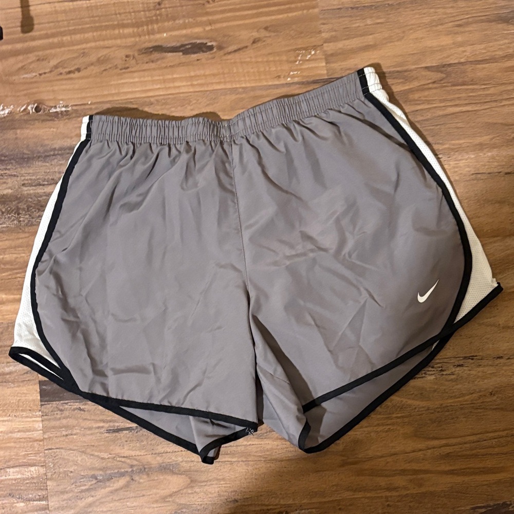 Kids Nike Gray and Black Running Shorts